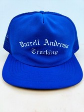 Vintage USA MADE Darrell Andrews Trucking Trucker Hat Snapback Cap