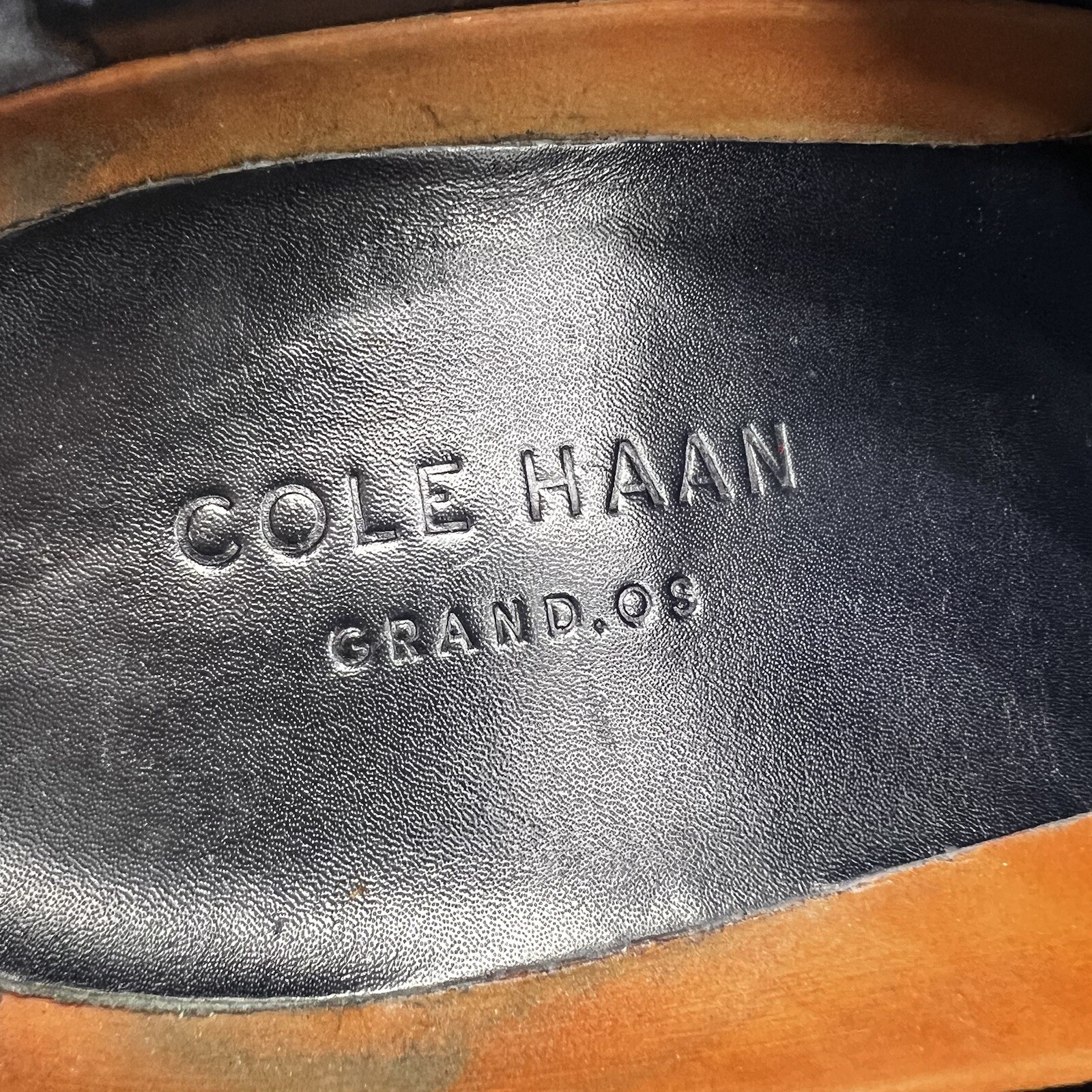 SAOLA Scarpe Cole Haan 10M Uomo Grande OS Nero Pelle Punta Spaccata Oxford Abito