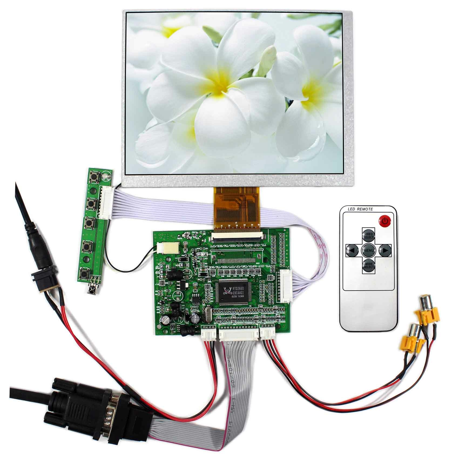 7"" CLAA070MA0ACW 800X480 LCD Screen VGA CVBS LCD Controller Board