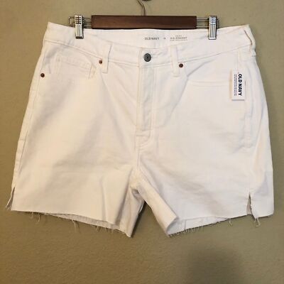 Old Navy High-Waisted Button-Fly OG Straight White-Wash Cut-Off