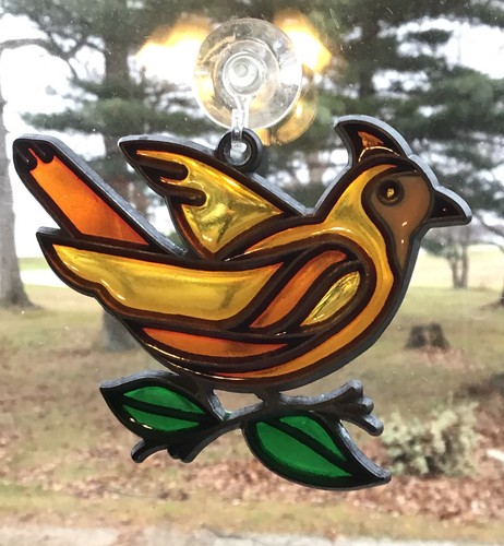 2 Vintage Makit & Bakit Make It Bake It Bird Suncatchers Stained Glass Window - Picture 6 of 7