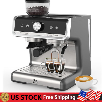 Espresso Machine with Grinder 20 Bar Espresso Coffee Maker Latte w