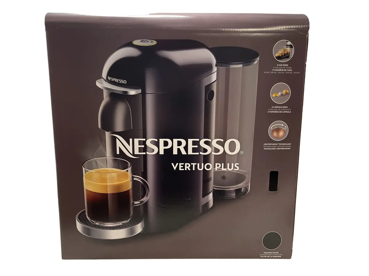 Nespresso - VertuoPlus Deluxe Matte Black - Color : Black