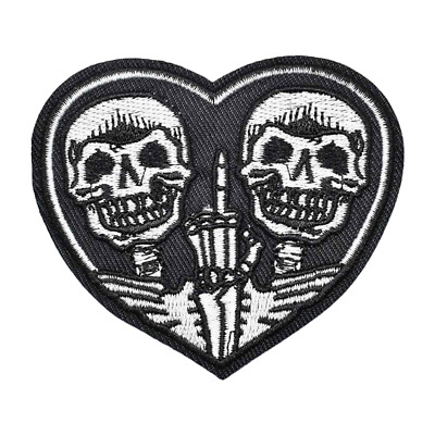 Poker Heart Skull Embroidered Sew On Iron On Patch Badge Fabric Craft "1715