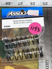 Team Associated 91840 Rear Shock Spring: blue, 2.20 lb/in, L61mm NIP USA SHIPPED