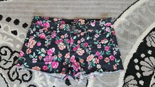 TERRANOVA - Mädchen Jeans Kurze Hose, Short, Jeans-Short mit Blumen - Gr. M