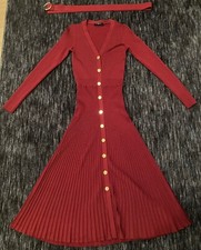 Marciano by GUESS Ribbed Bodycon Sweater Dress, Red, Size SMALL 8