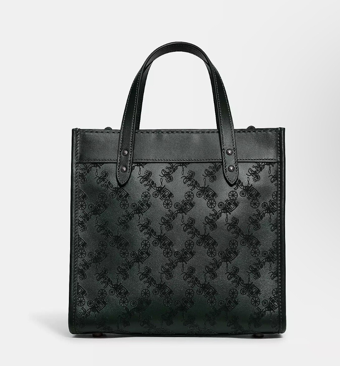 Coach Women's Field Tote 22 With Horse And Carriage Leather/Suede