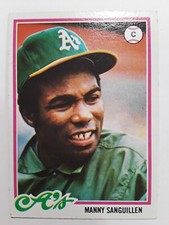 1978 Topps Manny Sanguillen #658 baseball card Oakland Athletics