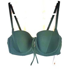 NWT 34B Shade  Shore Forest Green Swimsuit Top