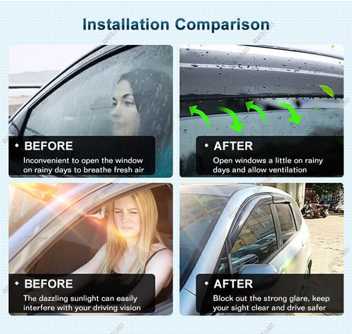 For Toyota RAV4 2013-2018 Mugen Style Window Vent Visor Rain Deflector Guard US - Picture 10 of 20
