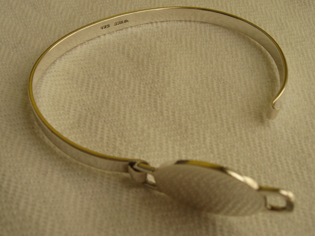 SOLID STERLING SILVER 925*ENGRAVEABLE POLISHED OV… - image 4