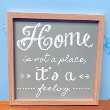 Lifetime Brands Inc. Home Wall Wood Decor "Home Is Not a Place, It’s a Feeling"