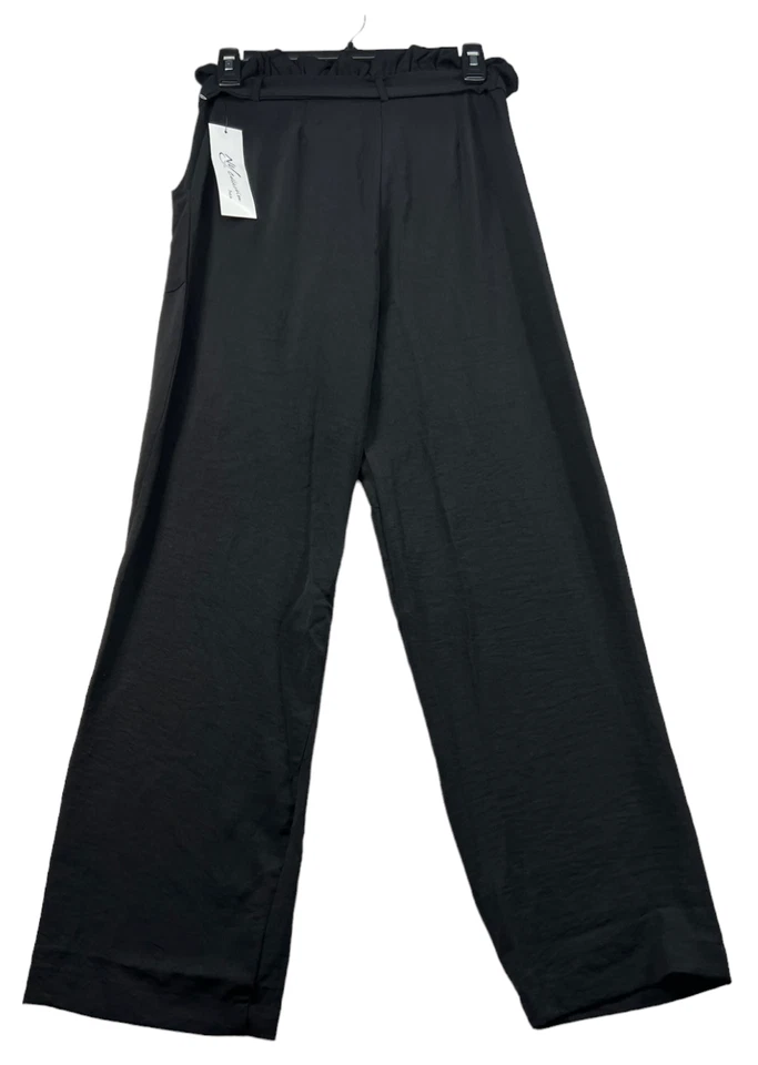 NY Collection Dress Pants Womens Size Medium Petite PM Black With Belt New - Image 2 of 4