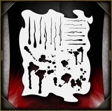 Drips  Splatters Airbrush Stencil Template Airsick