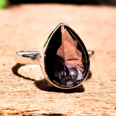 Delicate Amethyst Ring 925 Sterling Silver