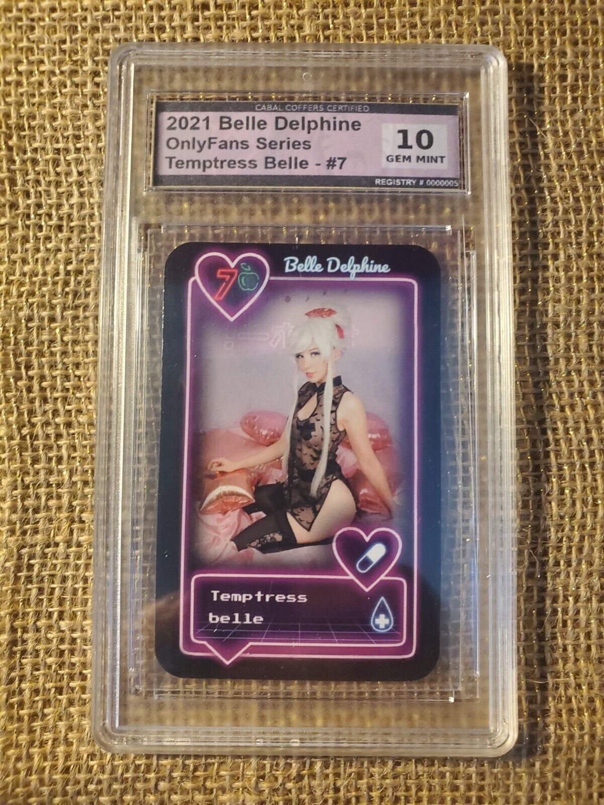 2021 Belle Delphine “Temptress 7 CCC Graded 10 OnlyFans Collectible Trading  Card