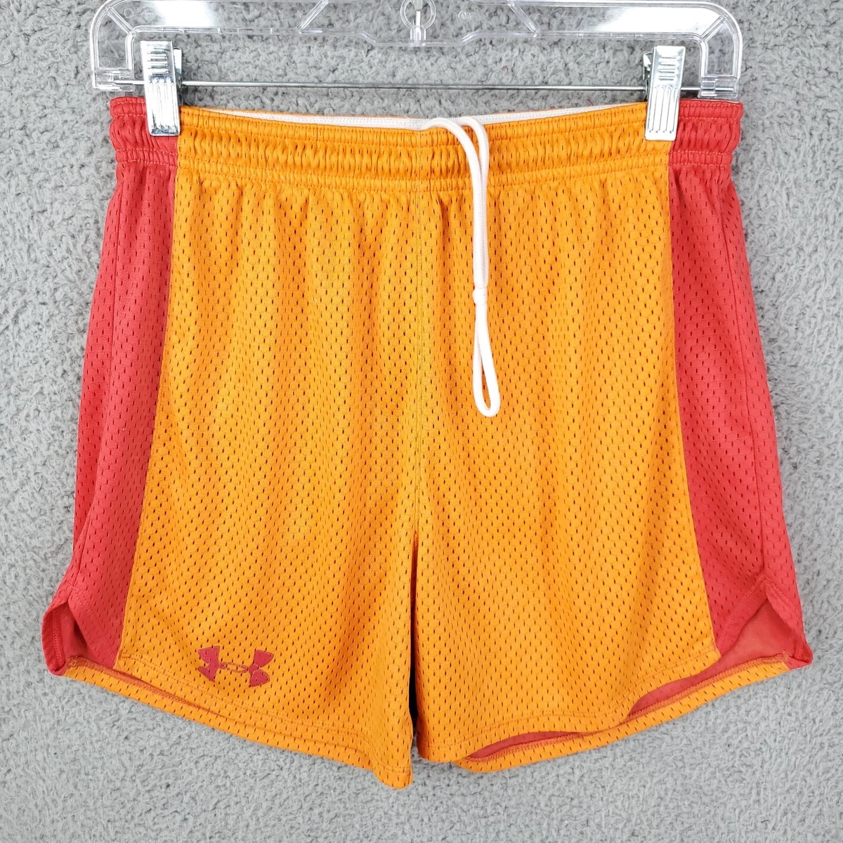 Womens orange best sale under armour shorts