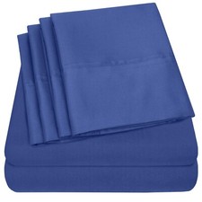 Full Size Bed Sheets - 6 Piece 1500 Supreme Collection Fine Brushed Microfibe...