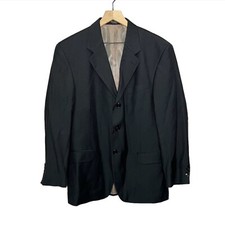 Oscar de la Renta Profile Microstripe Blazer/Sport Coat Black Size 40S 40 Short