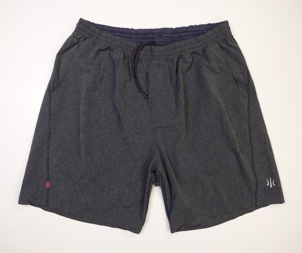 まこ Rhone Mako Unlined Training Gym Shorts Gray Pockets Elastic