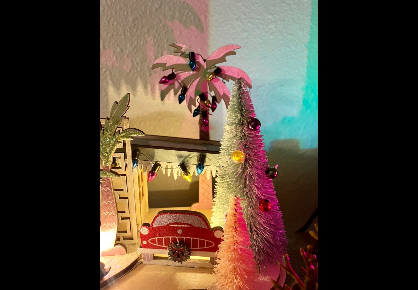 Laser Cut Wood Mid Century House Scottie Dogs LED Christmas Decor World Market eBay