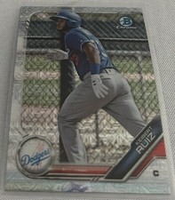 2019 Bowman Chrome Baseball Keibert Ruiz Los Angeles Dodgers Mojo Refractor