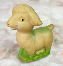 Vtg 1960's Rubber Squeaky 2-3/4" Lamb Sheep Rubber Squeeze Toy Still SQUEAKS