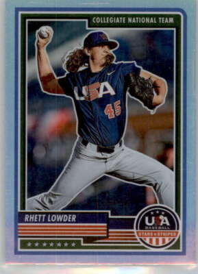 2023 Panini Stars and Stripes Silver #74 Rhett Lowder USA Baseball Card ID:43316