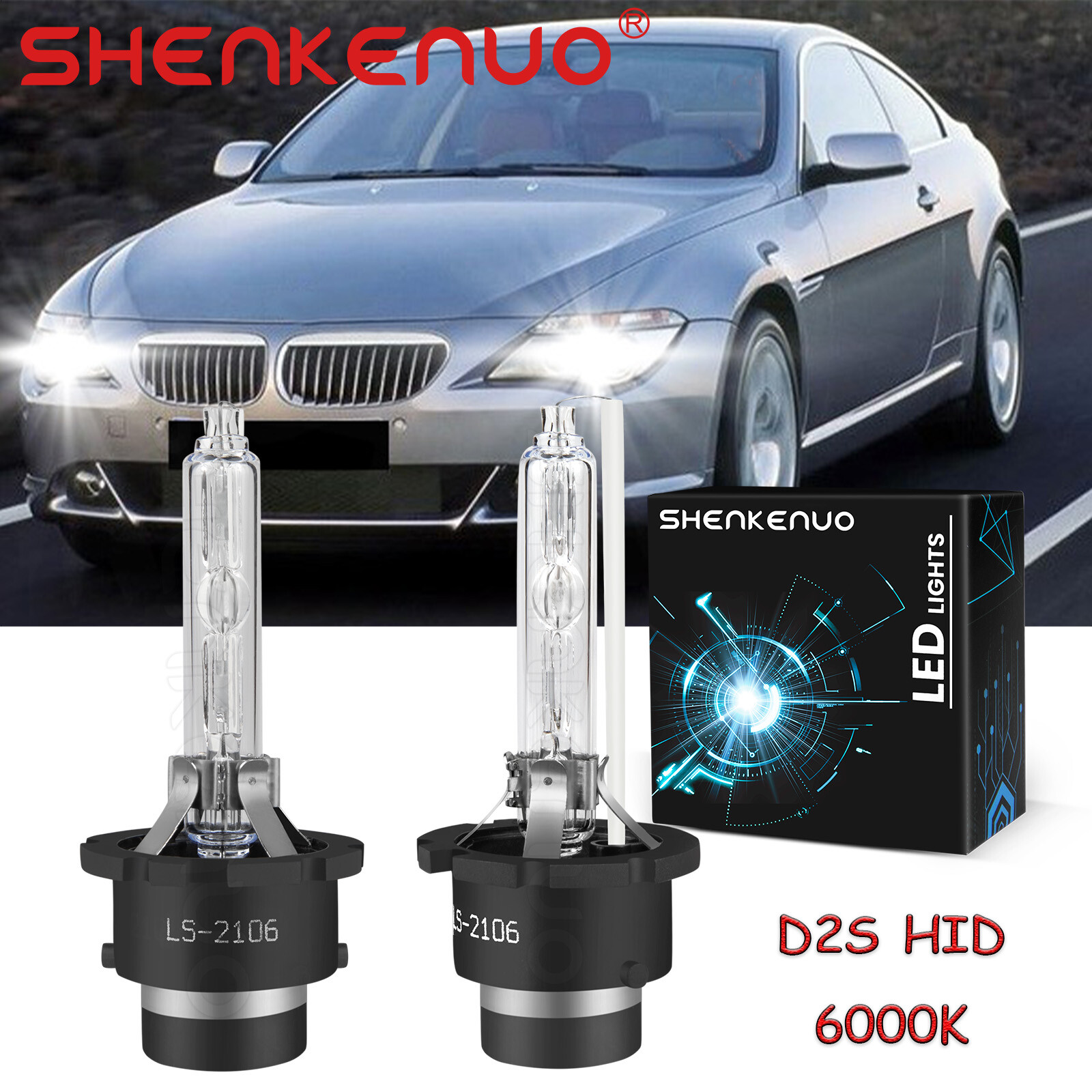 For BMW 645Ci 650i 2004-2007 - 2x D2S HID Xenon Headlight Low Beam ...