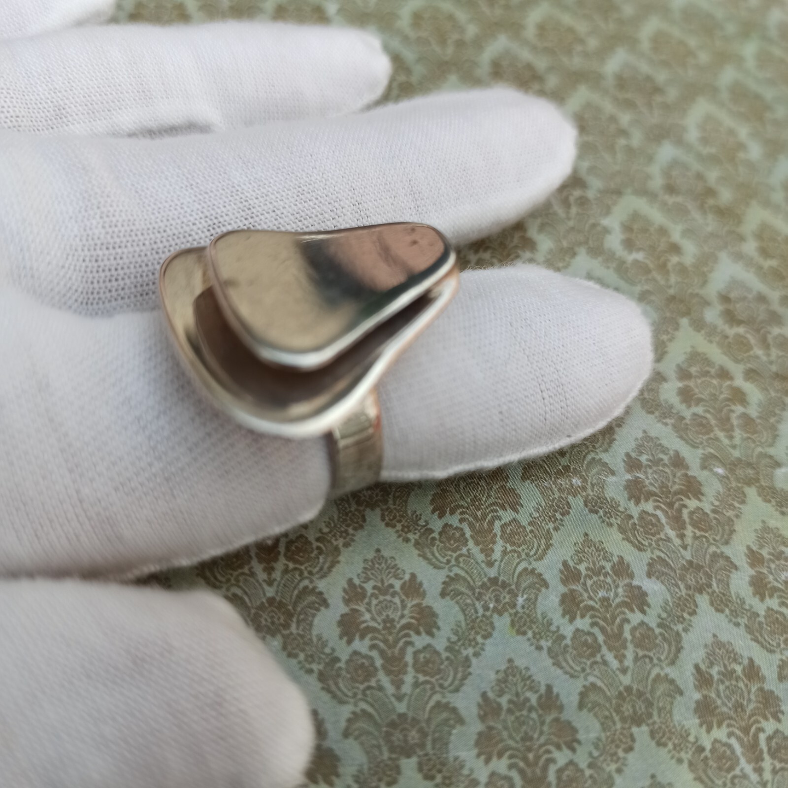 Artisan Silver Ring Amorphic Modernist Minimalist… - image 5