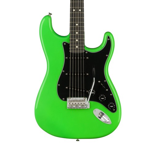 Fender Player Stratocaster Electric Guitar, Ebony FB, Neon Green - Picture 3 of 7