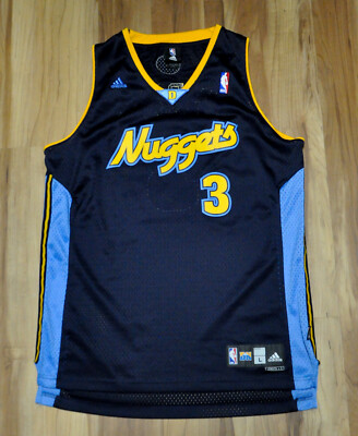 Allen Iverson Denver Nuggets Adidas Swingman NBA Jersey Navy Blue