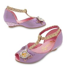 Disney Store Princesa Enredada Rapunzel Disfraz Zapatos de Vestir Trenza Tacón Púrpura