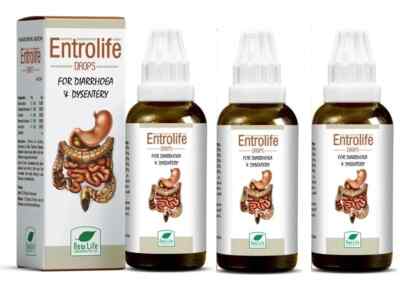 New Life Entrolife Drops 30ml x 3 | Diarrhoea & Gut Support | 5 Yr Exp | Herbal