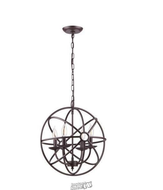 15 дюймов 4-светлая темная бронзовая сфера люстра - Изображение 2 из 2