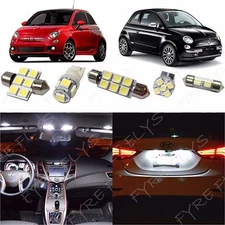 3x White LED lights interior package kit for 2012-2017 Fiat 500 #F51W