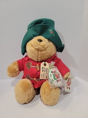 Vintage Seats 1994 Paddington Bear Plush With Christmas Ornament