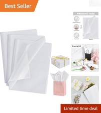 100 Sheets Bulk White Tissue Paper, Ideal 14x20 Inch Gift Wrap for All Occasions