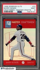 1998 Donruss Elite Craftsmen Master Crafts. #23 Barry Bonds Giants 59/100 PSA 9