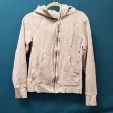 Lululemon Dusty Pink Scuba Hoodie Full Zip Active Jacket Womens Sz 6 Athleisure