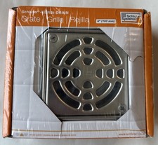 NEW-Schluter Kerdi Drain Classic Grate 4" Stainless Steel KD4GRKE