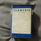 Crescent Vintage Turmeric 2 oz Blue & White Spice Tin Can Seattle WA USA — photo 3