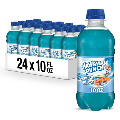 Hawaiian Punch Polar Blast Fruit Juice Drink, 10 Fl Oz Bottles, 24 Count