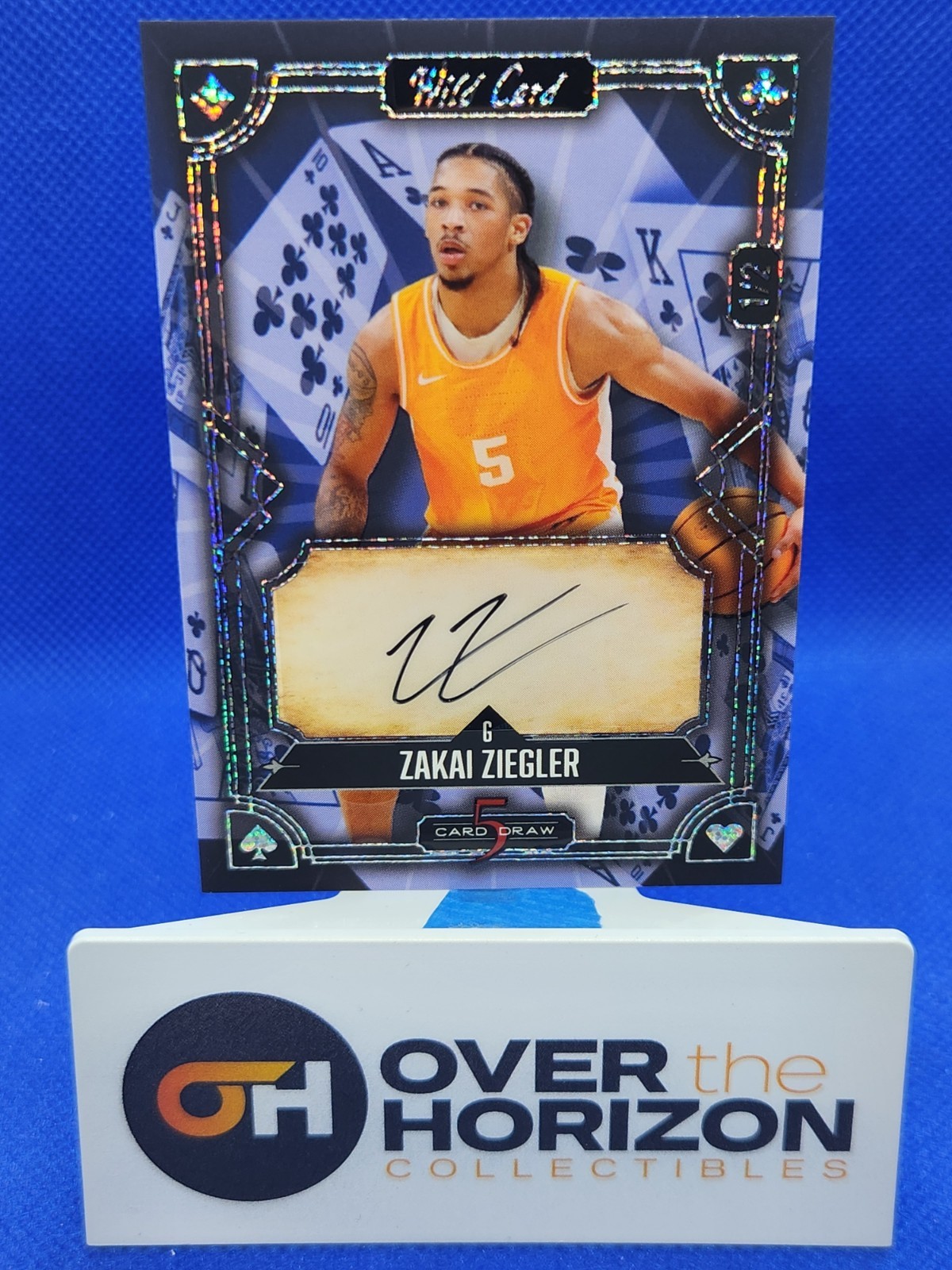 2024 Zakai Zeigler Tennessee Volunteers Wild Card Auto 5-Card Draw 1/2  