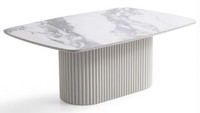 Couchtisch Modern Weiß Marmoroptik Design Luxus Wohnzimmertisch Edel