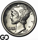 1916 Mercury Dime, Choice AU++, Full Bands