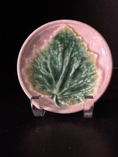 Antique  Etruscan Majolica Maple Leaf Butter ...