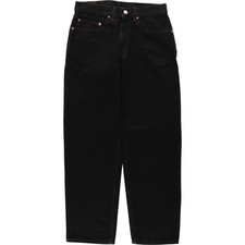 Used 2000'S Levi's 550 Relaxed Fit Black Denim Tapered Jeans Men's W30 equiv...
