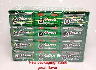 Clorets Mint Gum 60 Packets | Fresh Breath Chewing Gum | 1 Box NEW PACKAGING  